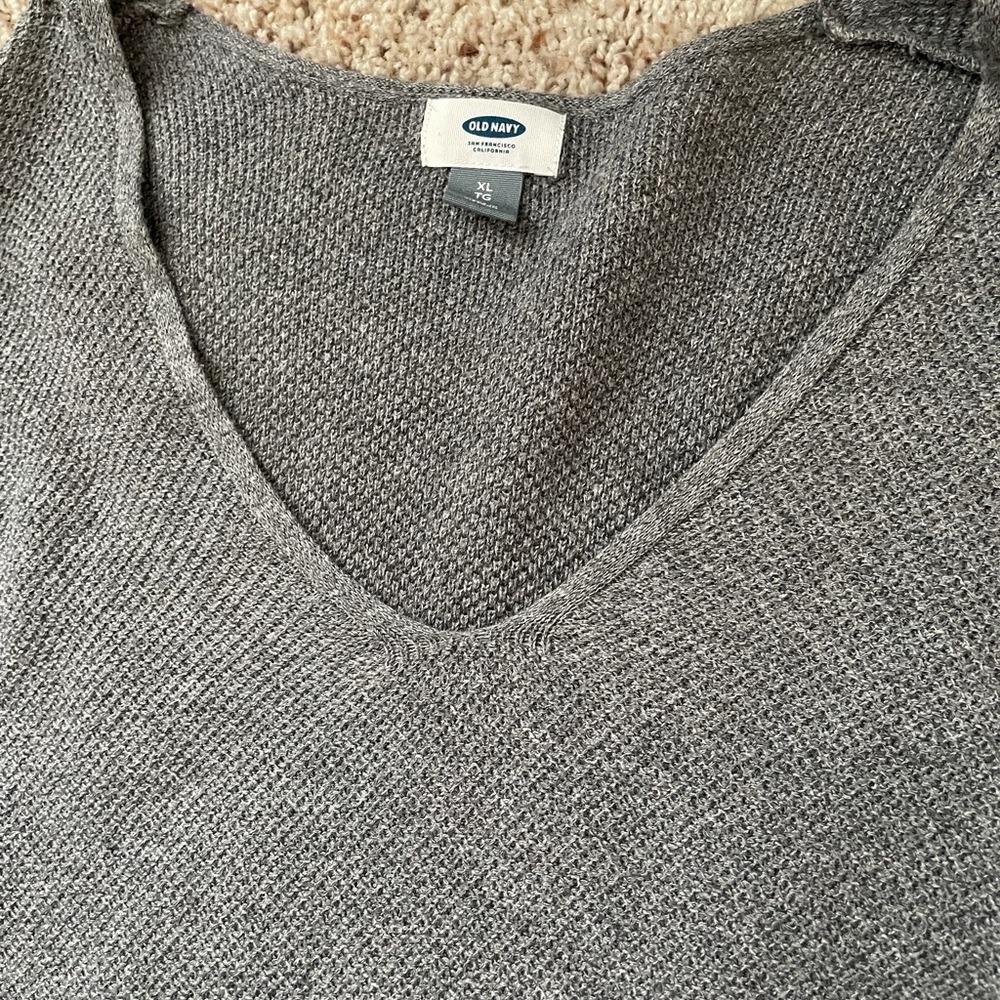 Grey v-neck sweater